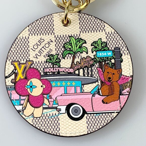 NIB Louis Vuitton Hollywood Drive xmas bag charm and key holder - Picture 6 of 9